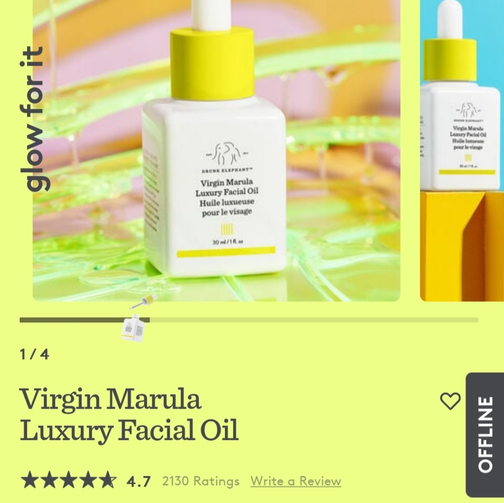 Drunk Elephant Virgin Marula Oil 15mL
